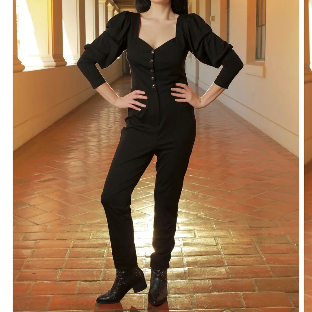 Sugarstitch clothing size L all black jumpsuit